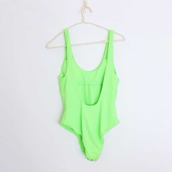 Dippin Daisys Serene Neon Green Low Back One Piece Swimsuit - Picture 2 of 4